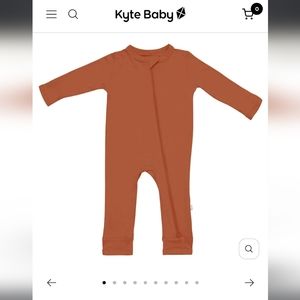 Kyte Zipper Romper in Rust